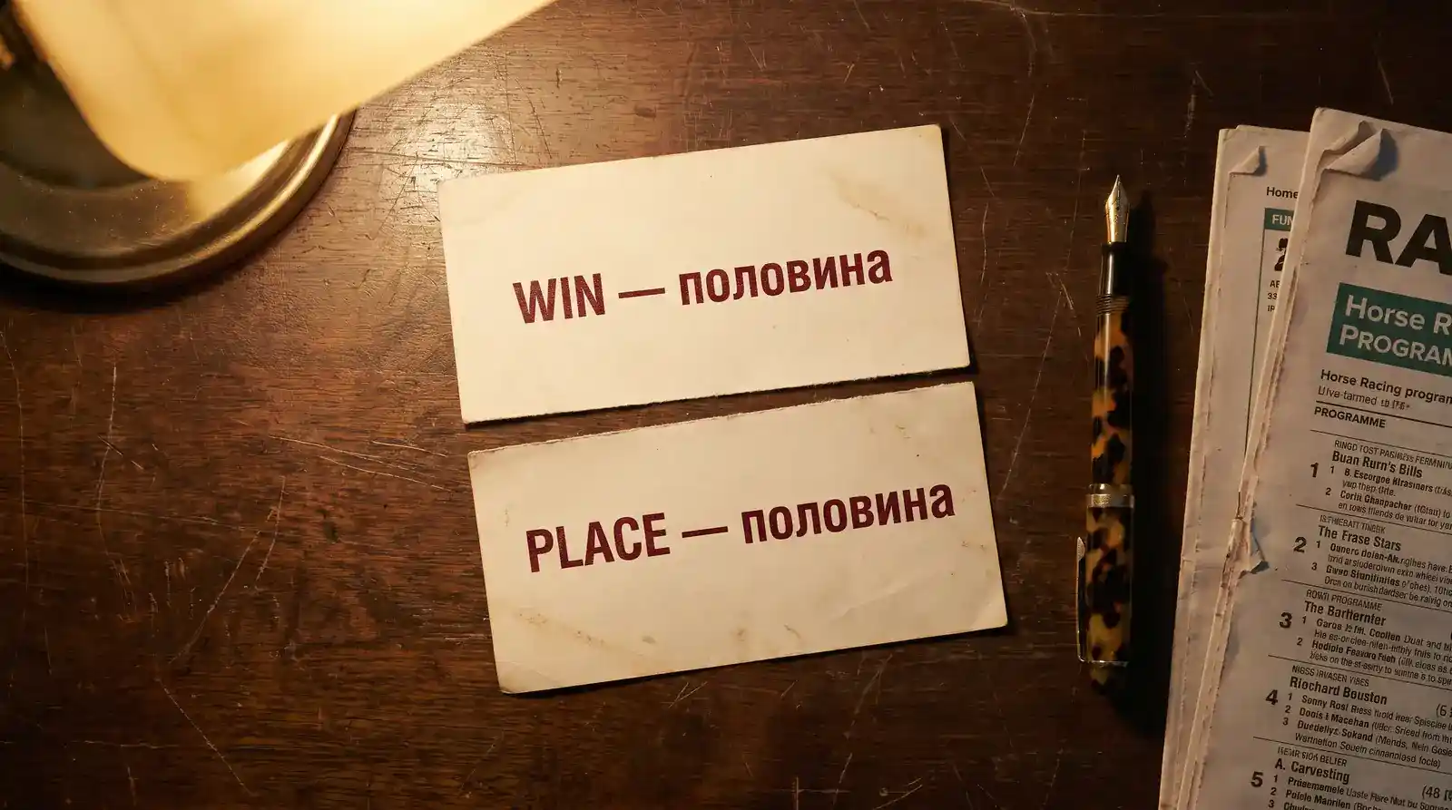 Схема, която разделя each-way залога на win половина и place половина